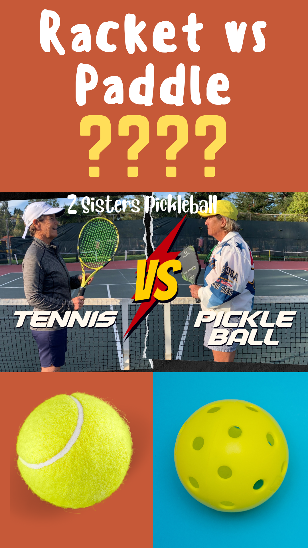 Racket vs Paddle – Tennis vs Pickleball #shorts
