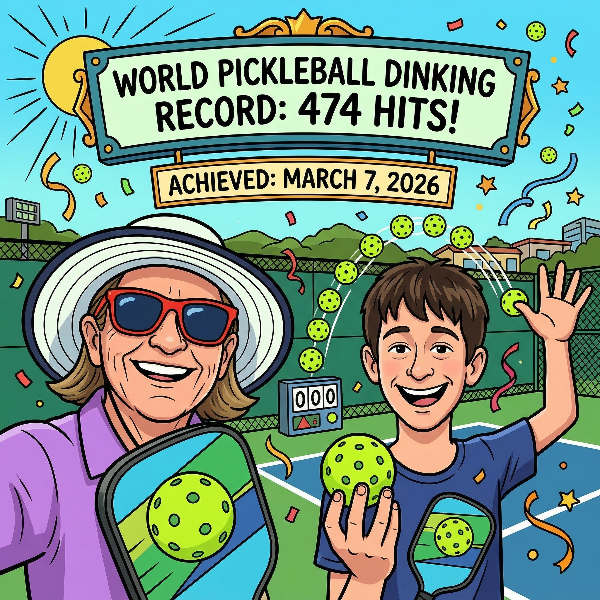 Coach Anne and 11-1/2 Year Old Pickleball Student